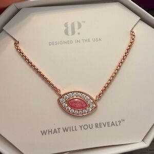 Rose Gold and Pink Stone Necklace